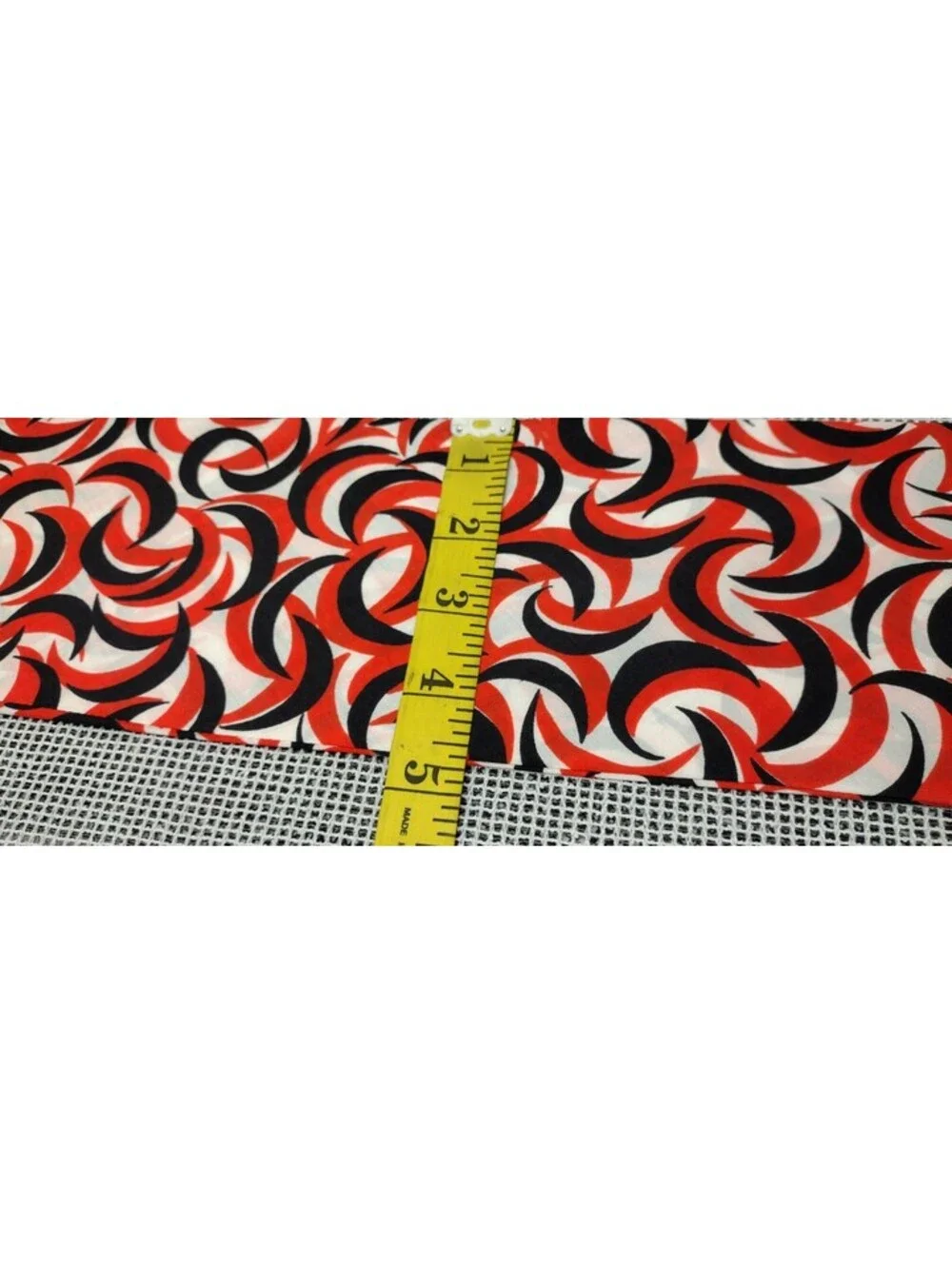 Vintage 1960s Gay Flamboyant Scarf Ray Strauss PSYCHEDELIC Red Black Long Pointy